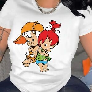 Caribbean Seal White Cartoon Character Short Sleeve Tee